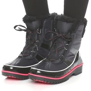 Sorel Black and Pink Winter Boots